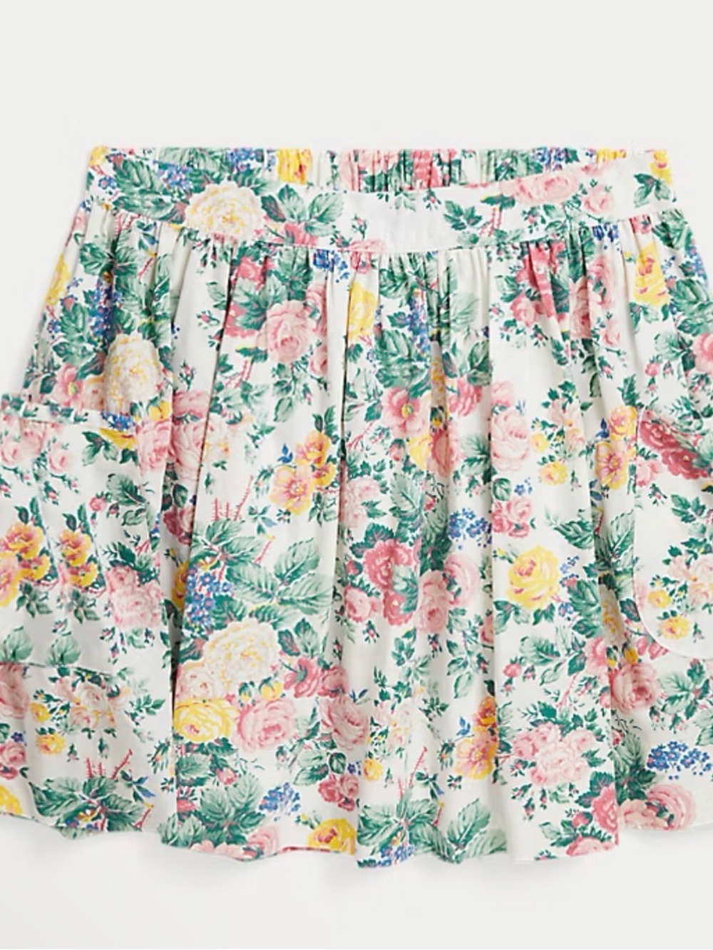 Polo Ralph Lauren Girl Cotton Floral 2 Pkt Skirt Sz 4